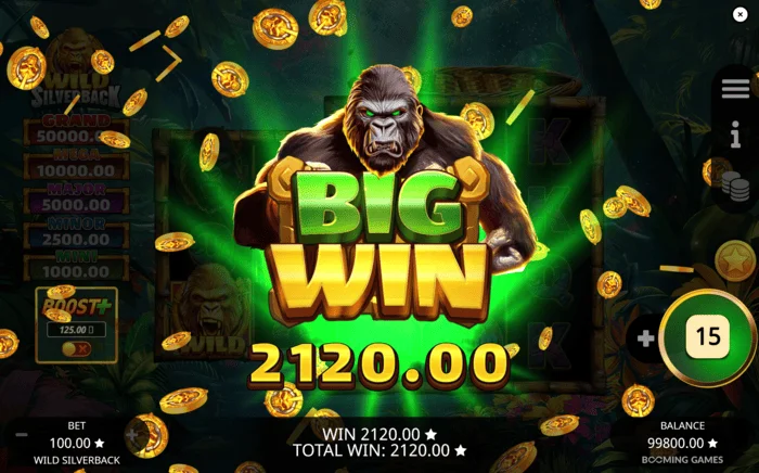 Wild Silverback большой выигрыш