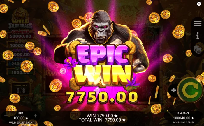 Wild Silverback эпический выигрыш